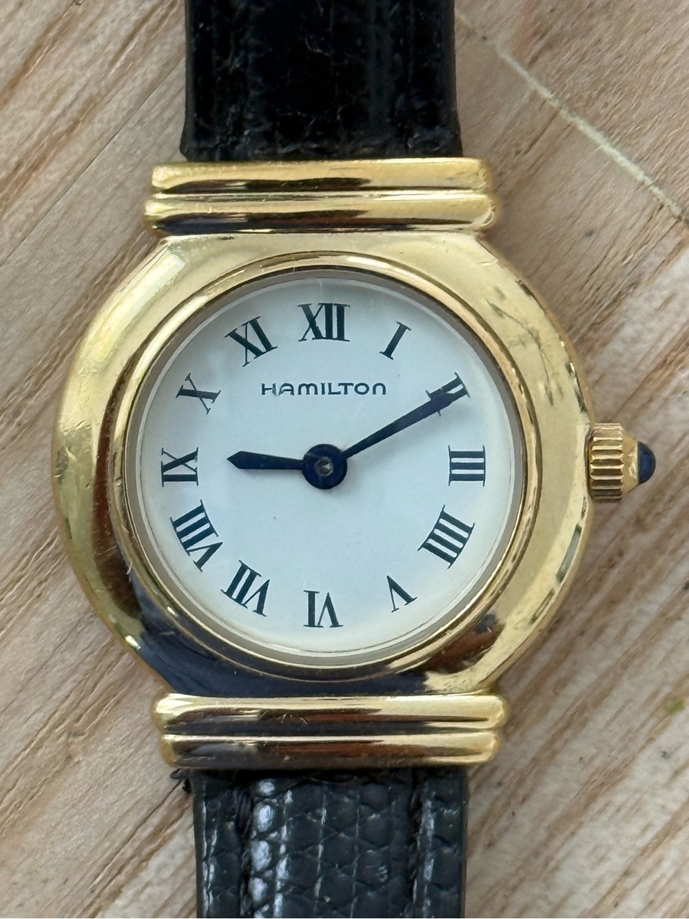Hamilton Registered Edition Vintage Rare Ladies Watch White Dial Hold Case